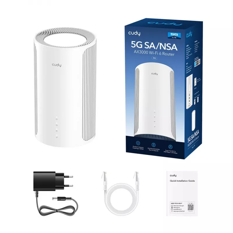 2 X Cudy P4 5G S Mesh maršrutētājs – ātrs, augstas veiktspējas mājas tīkls WiFi-6 AX3000