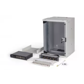 Pie sienas stiprināms statīvs Digitus DN-49102-SET 9U 315 x 300 mm Pelēks