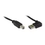 GoodConnections Connection kabelis USB 2.0 EASY Plug A leņķveida uz spraudni B, melns, 3m,