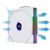 Lian Li UNI FAN TL Wireless LCD 120 balta — 120mm PWM ventilators ar bezvadu LCD kontrolieri