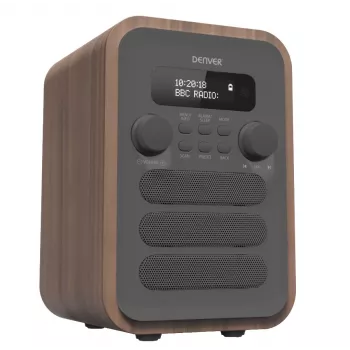 Denver DAB-48pelēka Personālais digitālais pelēks, koka