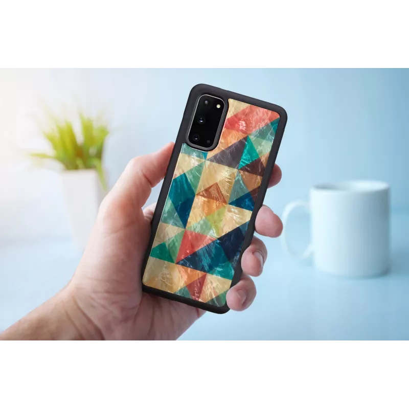 Aizsargājošs telefona maciņš iKins Samsung Galaxy S20 — Mosaic Melns