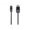 Mini DisplayPort uz HDTV kabelis, 1,8 m, Mini DisplayPort, HDMI, vīriešu, vīriešu, melns