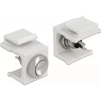 Vadu savienotājs DELOCK 86401 Keystone nerūsējošais tērauds / balts, 24 V, 16.3×19.8×22.3 mm