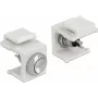 Vadu savienotājs DELOCK 86401 Keystone nerūsējošais tērauds / balts, 24 V, 16.3×19.8×22.3 mm