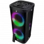 Pārnēsājams skaļrunis SVEN PS-930, melns, jauda 2x75W (RMS), TWS, Bluetooth, FM, USB, microSD, LED displejs, litija baterija