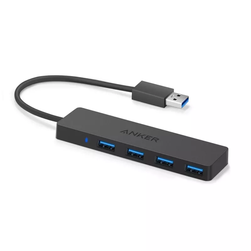 USB centrmezgls Anker Innovations A7516016 USB 3.2 Gen 1 Type-A 5000 Mbit/s melns