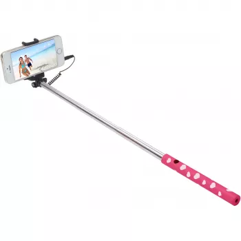 Ultron selfie hot shot Pink - 15 - 45 cm pašbildei paredzēts statīvs ar kameras slēdzi rokturī - viedtālruņiem, piemēram, Samsung Galaxy, iPhone un citiem (173951)