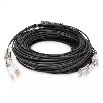 Fiber breakout kabelis DIGITUS DK-24338U030BK-BBB, pre-assembled OM4 multimode 8-core, LC/UPC–LC/UPC, 30 m, U-DQ(ZN) BH