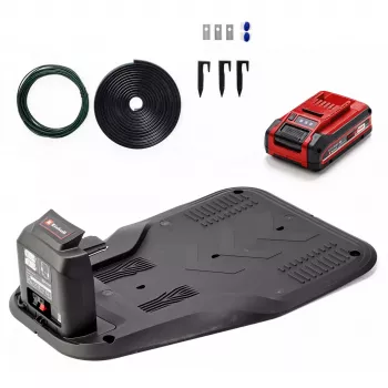 Power X-Change Robotu pļāvējs FREELEXO CAM PLUS 600 (Sarkans/melns, Li-Ion Battery Plus 4,0Ah, Kamera + Sensors)