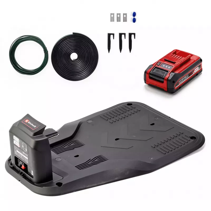 Power X-Change Robotu pļāvējs FREELEXO CAM PLUS 600 (Sarkans/melns, Li-Ion Battery Plus 4,0Ah, Kamera + Sensors)