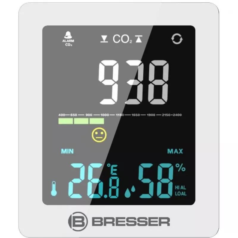 Gaisa kvalitātes mērītājs Bresser Optics 7004020GYE000 CO2 Temperatūra 0-50°C