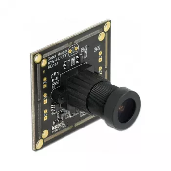 Delock 96397 USB 2.0 kameras modulis, 0,92 MP, globālais aizvars, 36° fiksēts fokuss, melns/balts