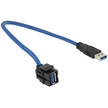 USB kabelis DeLOCK 86375 USB 3.2 Gen 1 0,5m USB A Zils