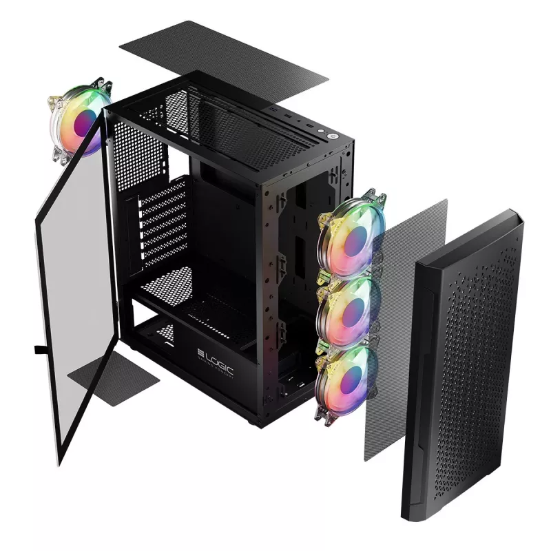 Logic ARAMIS ARGB MINIDI USB 3.0 korpuss melns