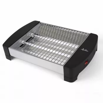 Jata JETT1587 tosteris, 400 W, 2 kvarca stieņi, noņemams drupaču paliktnis, nerūsējošais tērauds, melns