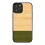 Aizsargājošs tālruņa maciņš Man and Wood iPhone 12 / 12 Pro — bambusa mežs melns