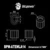 BitsPower Artemis Advanced Multi-Link, 14 mm ārējais diametrs, Arctic balta multi-link savienojumi
