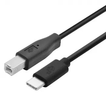 USB A uz B kabelis TB 1,8 m — melns, printeriem