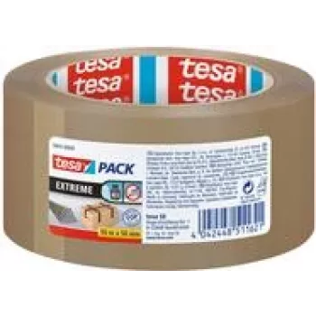Iepakošanas lente Tesa 58645, 50 m garums x 50 mm platums, vienpusēja PVC aizlīmēšanas lente