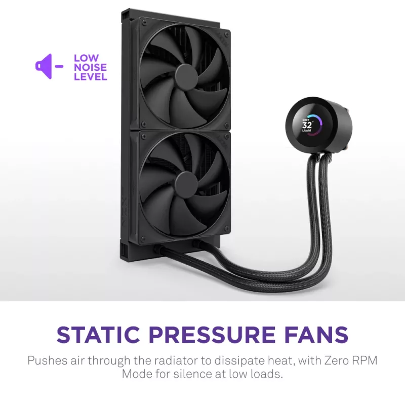 Viss vienā šķidruma dzesētājs NZXT Kraken Plus 280 14 cm melns
