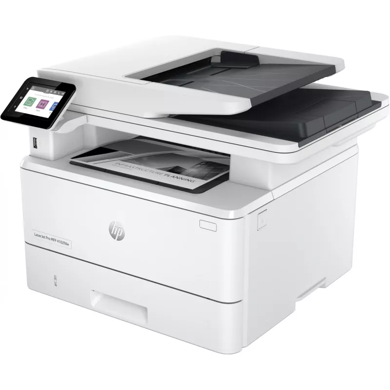 HP LaserJet Pro MFP 4102dw printeris, lāzeris, vienkrāsas druka, 1200 x 1200 DPI, A4, tiešā druka, balts