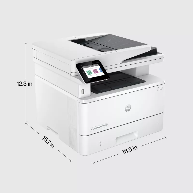 HP LaserJet Pro MFP 4102dw printeris, lāzeris, vienkrāsas druka, 1200 x 1200 DPI, A4, tiešā druka, balts