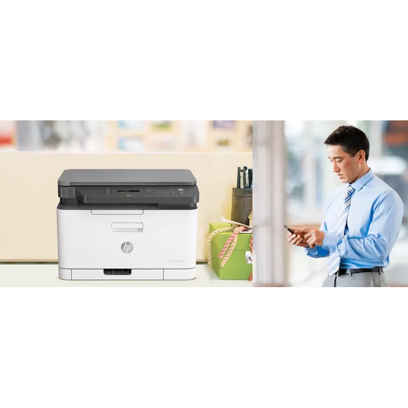 Daudzfunkciju lāzerprinteris HP Color Laser MFP 178nw — Krāsu druka, A4, 18 lpp/min (m/b), Wi‑Fi, Ethernet, Dupleksā skenēšana