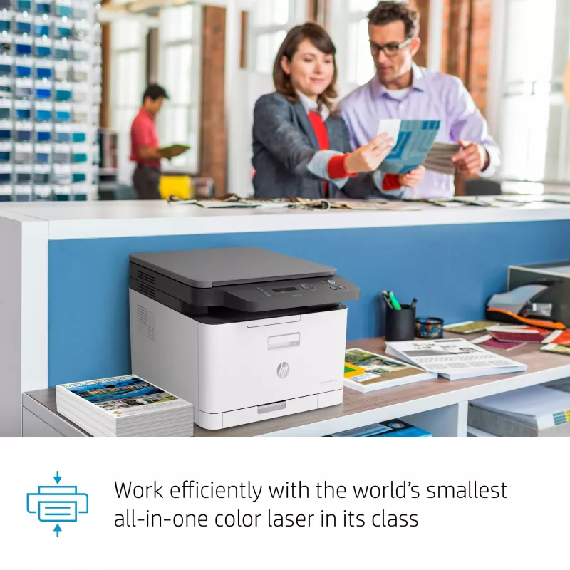 Daudzfunkciju lāzerprinteris HP Color Laser MFP 178nw — Krāsu druka, A4, 18 lpp/min (m/b), Wi‑Fi, Ethernet, Dupleksā skenēšana