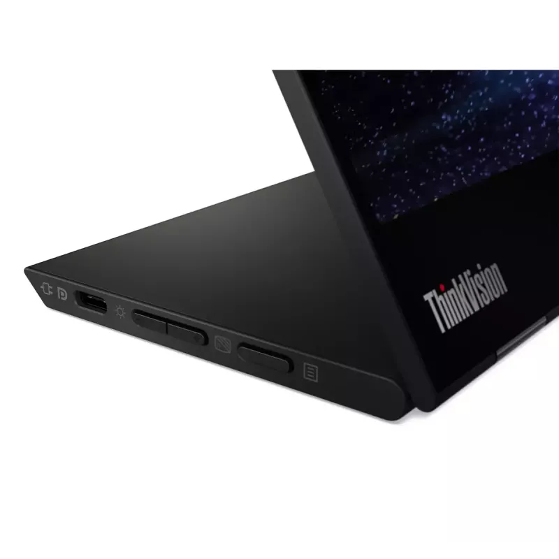 Lenovo ThinkVision M14t datora monitors 35,6 cm (14 collu) 1920 x 1080 pikseļi Full HD LED Skārienekrāns Melns