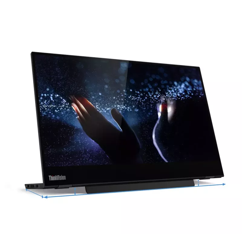 Lenovo ThinkVision M14t datora monitors 35,6 cm (14 collu) 1920 x 1080 pikseļi Full HD LED Skārienekrāns Melns