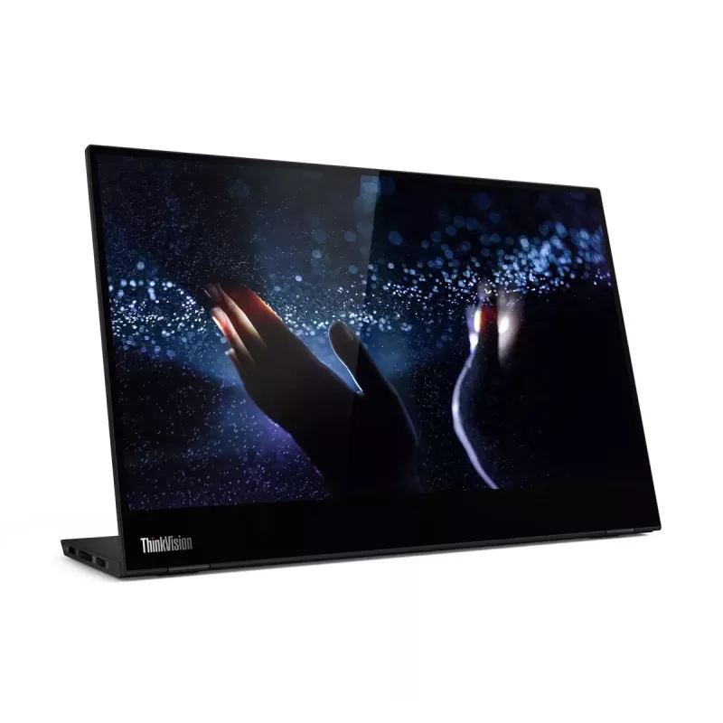 Lenovo ThinkVision M14t datora monitors 35,6 cm (14 collu) 1920 x 1080 pikseļi Full HD LED Skārienekrāns Melns