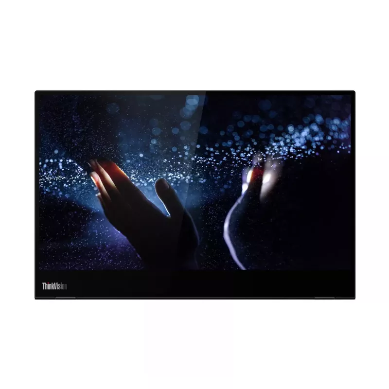 Lenovo ThinkVision M14t datora monitors 35,6 cm (14 collu) 1920 x 1080 pikseļi Full HD LED Skārienekrāns Melns