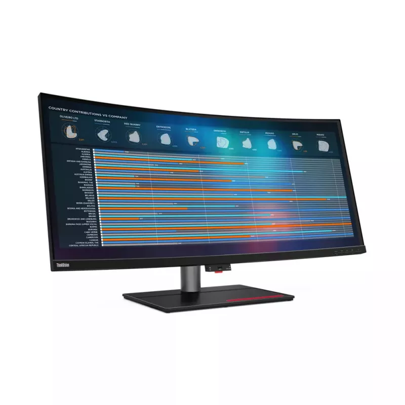 Lenovo ThinkVision P40w-20 datora monitors 100,8 cm (39,7 collas) 5120 x 2160 pikseļi 5K Ultra HD LED Melns