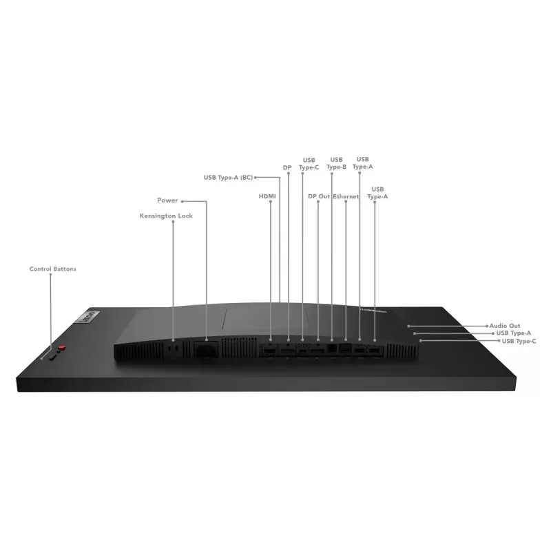 Lenovo ThinkVision P27h-30 datora monitors 68.6 cm (27 collas) 2560 x 1440 pikseļi Quad HD LCD Melns