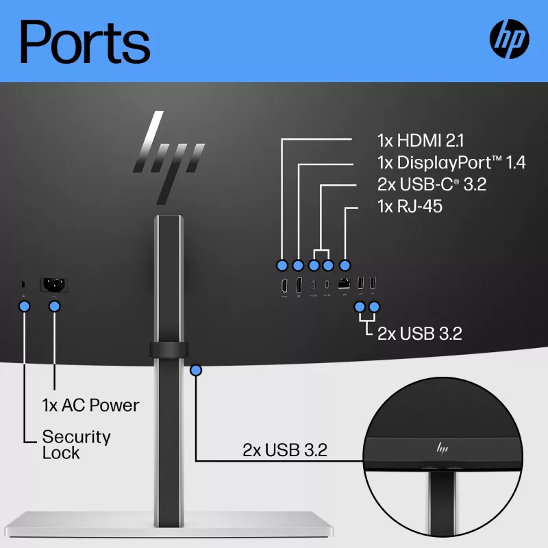 HP E45c G5 monitors 44.5 collu Dual QHD LCD 5120 x 1440