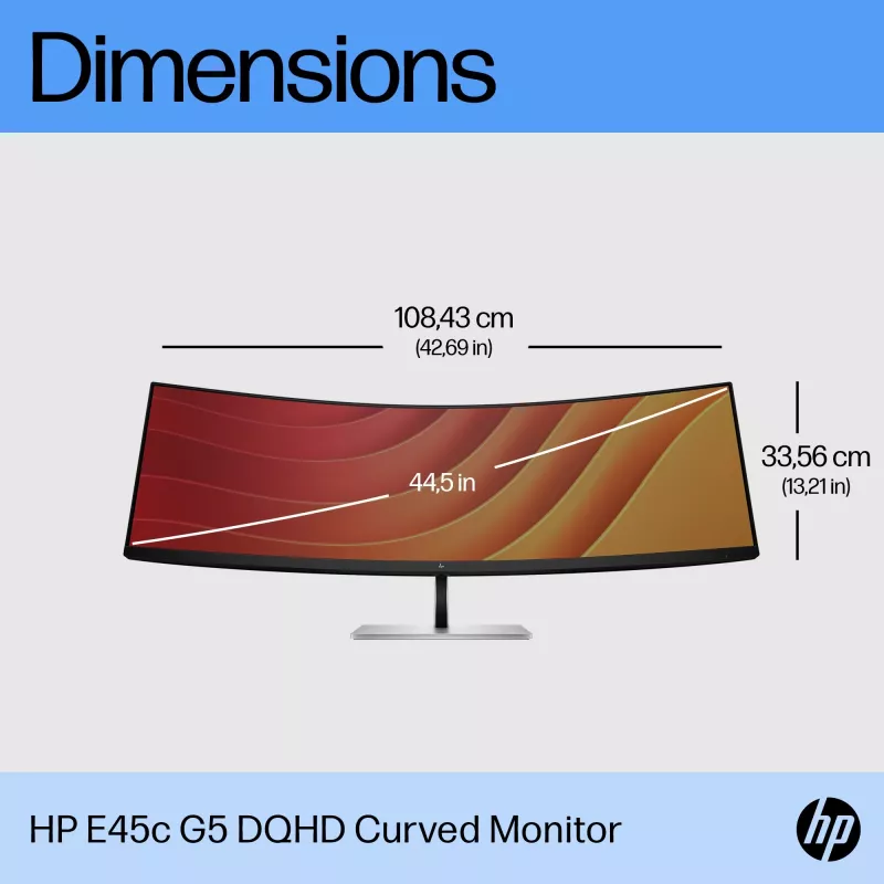 HP E45c G5 monitors 44.5 collu Dual QHD LCD 5120 x 1440