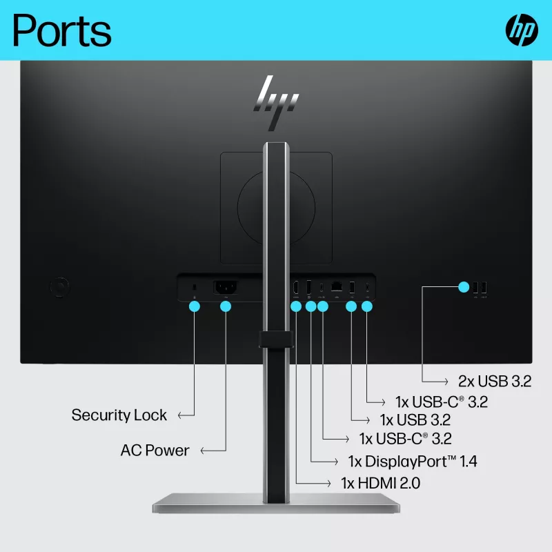 Monitors HP E-Series E27k G5 27 colli 4K Ultra HD LCD 3840 x 2160