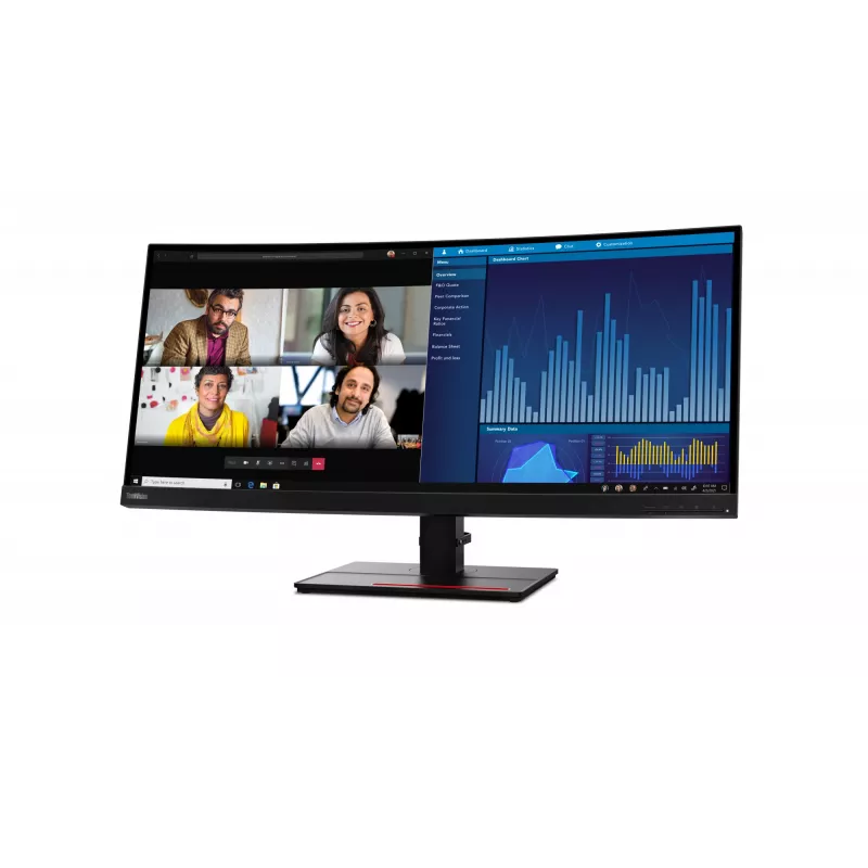 Lenovo ThinkVision P34w-20 datora monitors 86,7 cm (34,1 collas) 3440 x 1440 pikseļi Wide Quad HD LED Melns