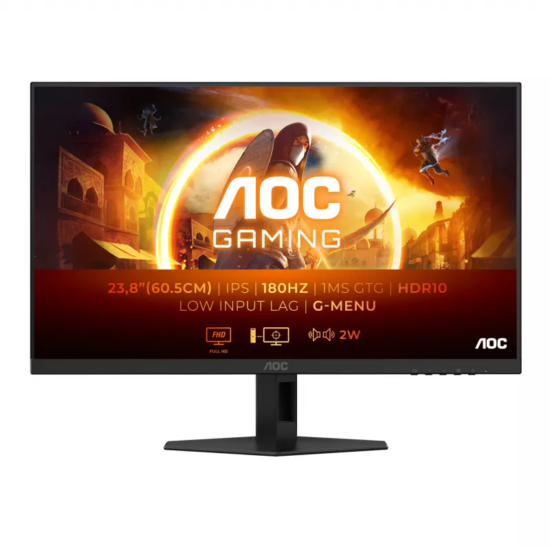 AOC 24G4XE datora monitors 60,5 cm (23,8 collu) 1920 x 1080 pikseļi Full HD LCD Melns, Pelēks