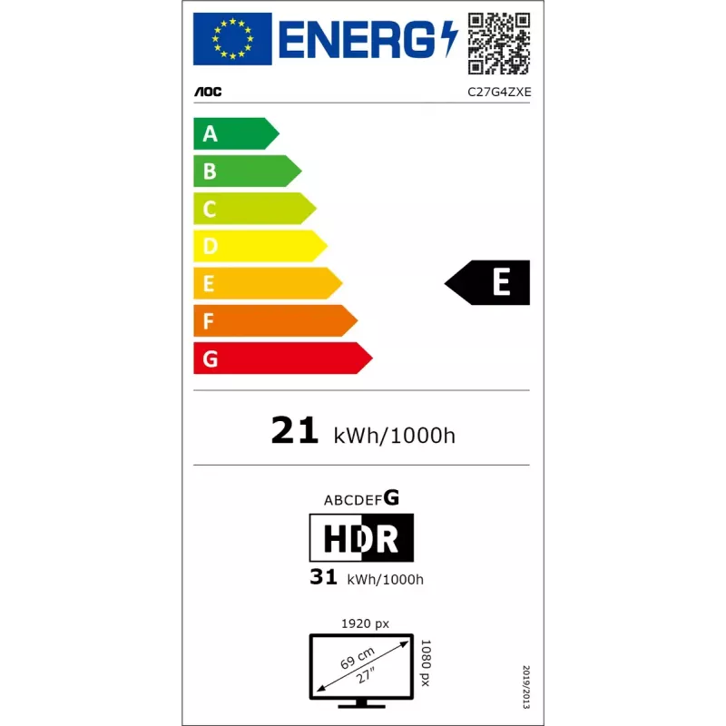 AOC G4 C27G4ZXE datora monitors 68,6 cm (27 colli) 1920 x 1080 pikseļi Full HD LED Melns, Pelēks
