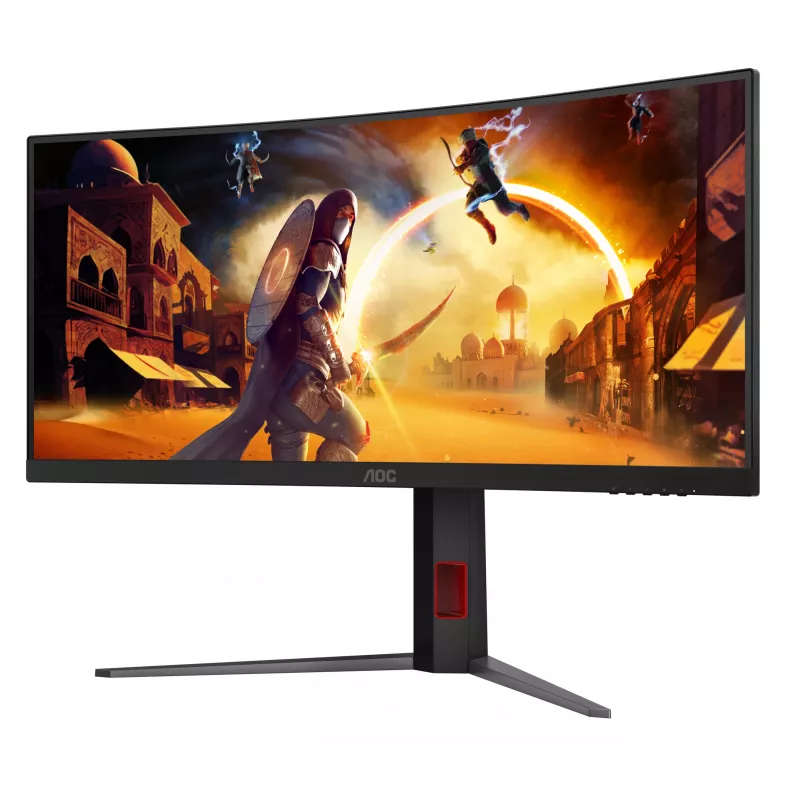 AOC G4 CU34G4Z datora monitors 86,4 cm (34 colli) 3440 x 1440 pikseļi Wide Quad HD LED Melns, Sarkans