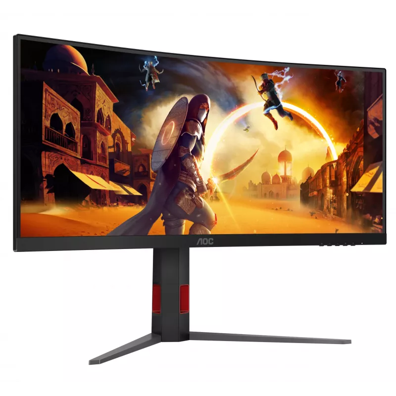 AOC G4 CU34G4Z datora monitors 86,4 cm (34 colli) 3440 x 1440 pikseļi Wide Quad HD LED Melns, Sarkans