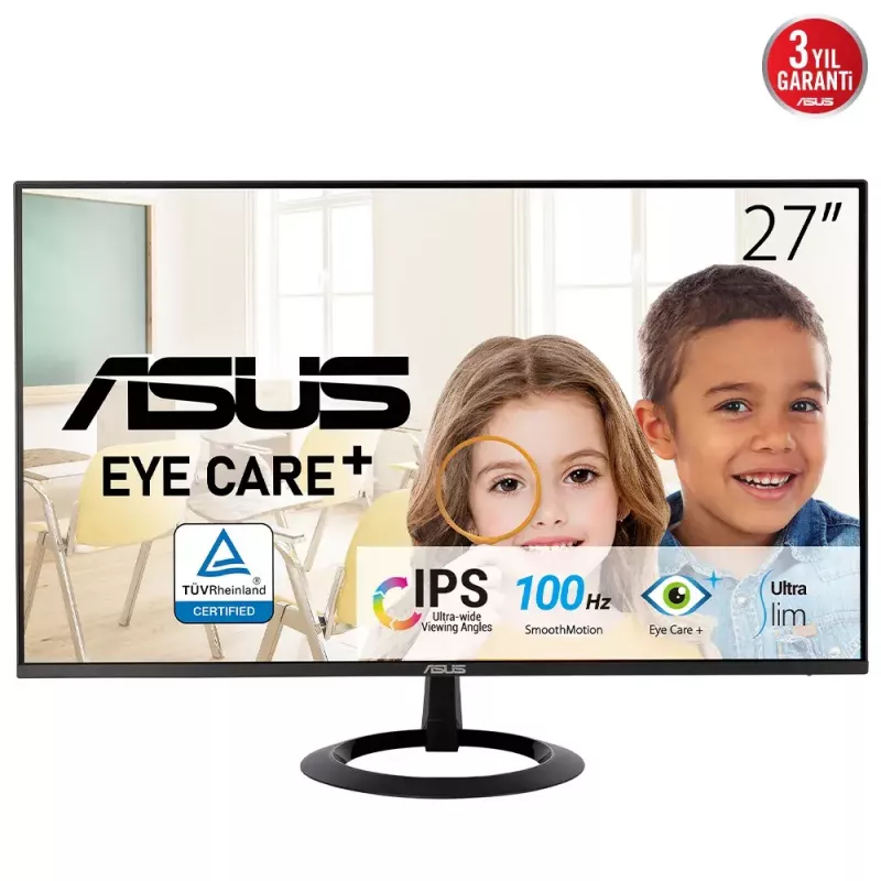 ASUS VZ27EHF datora monitors 68,6 cm (27 colli) 1920 x 1080 pikseļi Full HD LCD Melns