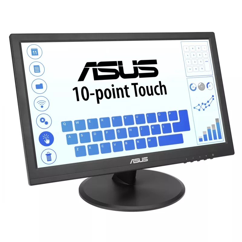 ASUS Touch VT169HE datora monitors 39,6 cm (15,6 collas) 1920 x 1080 pikseļi Full HD LED skārienekrāns galda virsmas melns