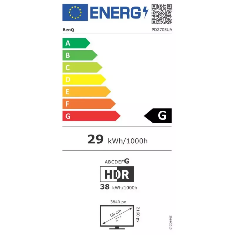 BenQ PD2705UA datora monitors 68.6 cm (27 collas) 3840 x 2160 pikseļi 4K Ultra HD LCD Melns