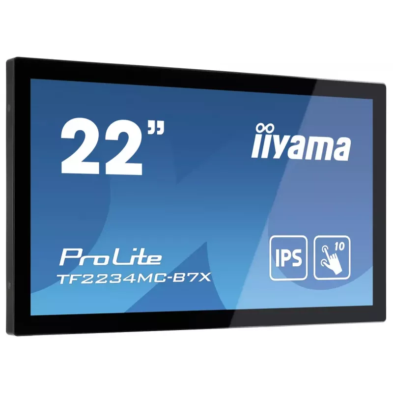 iiyama ProLite TF2234MC-B7X datora monitors 54.6 cm (21.5 collu) 1920 x 1080 pikseļi Full HD LED Skārienekrāns Vairāku lietotāju Melns