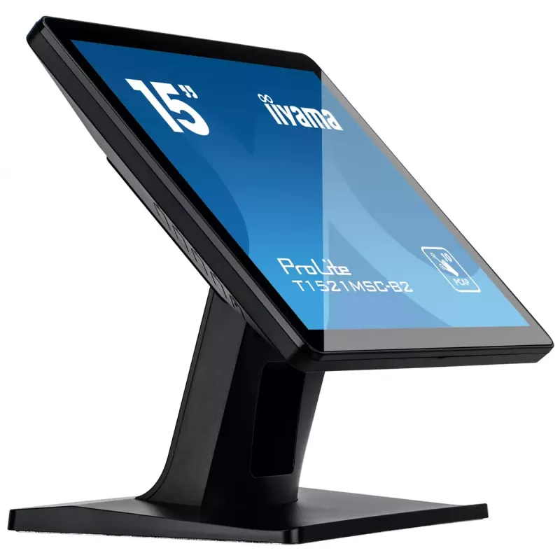 iiyama ProLite T1521MSC-B2 datora monitors 38,1 cm (15 collu) 1024 x 768 pikseļi XGA LED skārienekrāns galda virsmai Melns