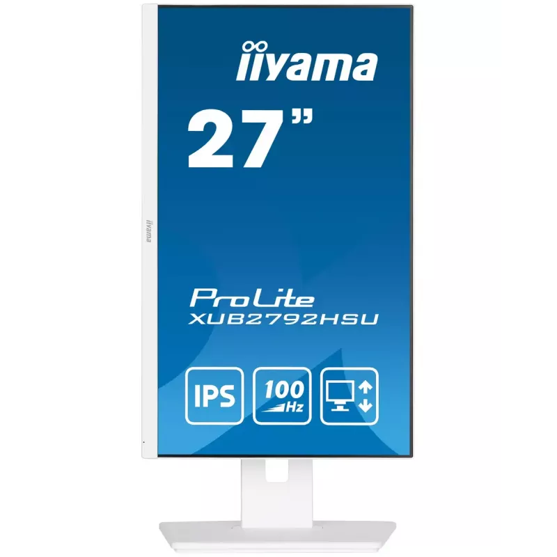 iiyama ProLite XUB2792HSU-W6 datora monitors 68,6 cm (27 colli) 1920 x 1080 pikseļi Full HD LED Balts