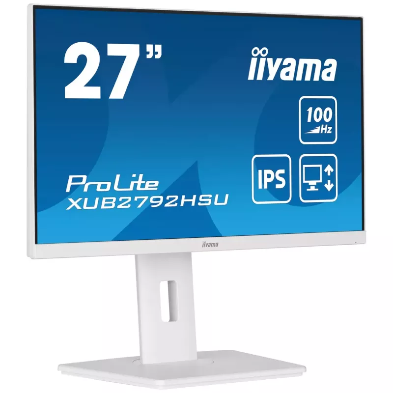 iiyama ProLite XUB2792HSU-W6 datora monitors 68,6 cm (27 colli) 1920 x 1080 pikseļi Full HD LED Balts